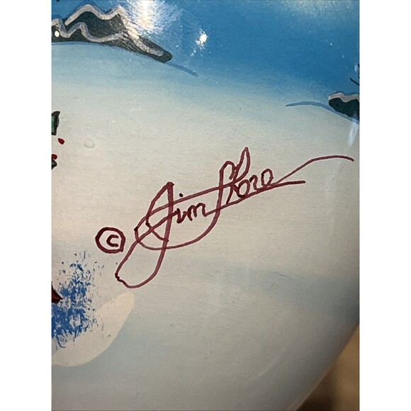 NeQwa Art Santa Ornament Christmas Glass Winter Signed Jim Shore 862 Vintage box - Picture 5 of 5